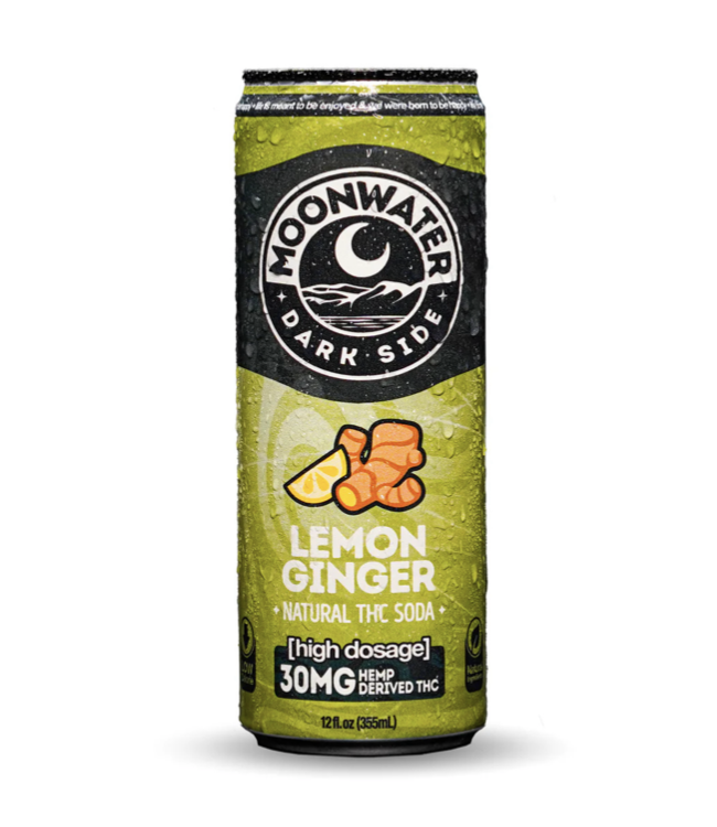 Moonwater Beverages Natural 30mg THC High Doose / Lemon Ginger